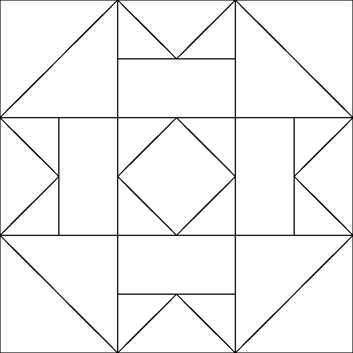 Pattern 123, Ohio Star Corners barn quilt pattern thumbnail